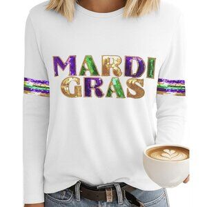 Long sleeve Mardi Gras shirt